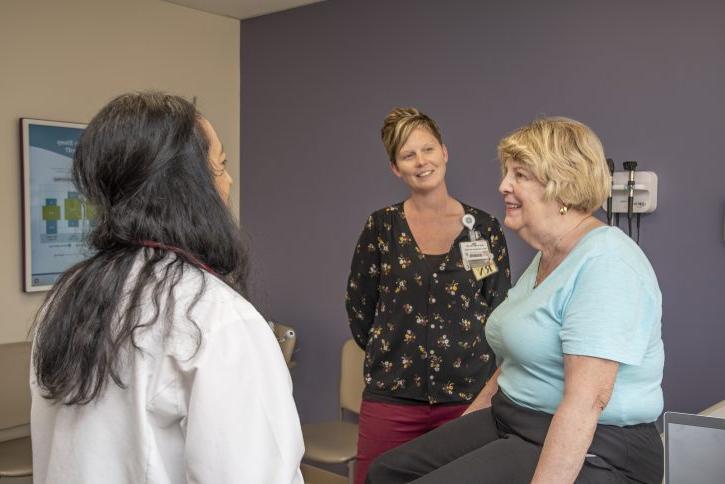 Dr. Saha with nurse navigator Holly